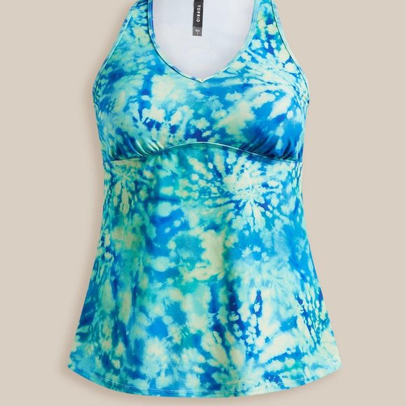 NWT Torrid Wireless Racerback Tankini Top - Picture 2 of 2